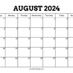 August 2024 Calendar – Sketch Repo | August 18 2024 Calendar