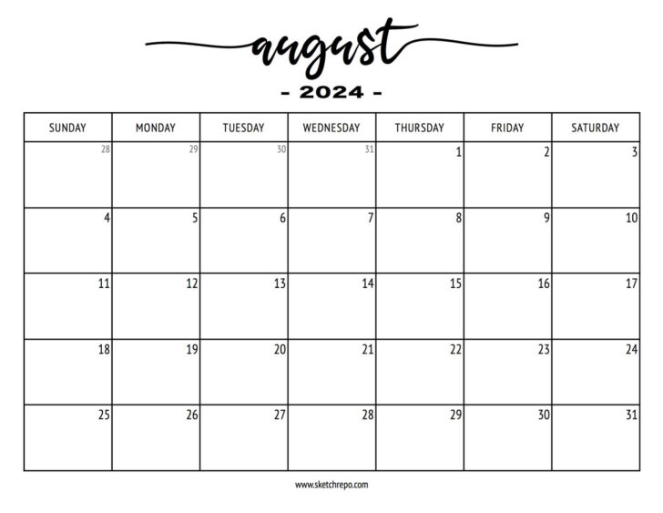 August Calender 2024 | Calendar 2024