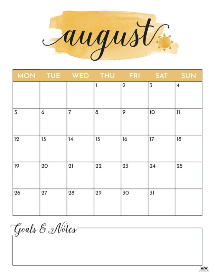 August Calendar 2024 Printable Cute | Calendar 2024