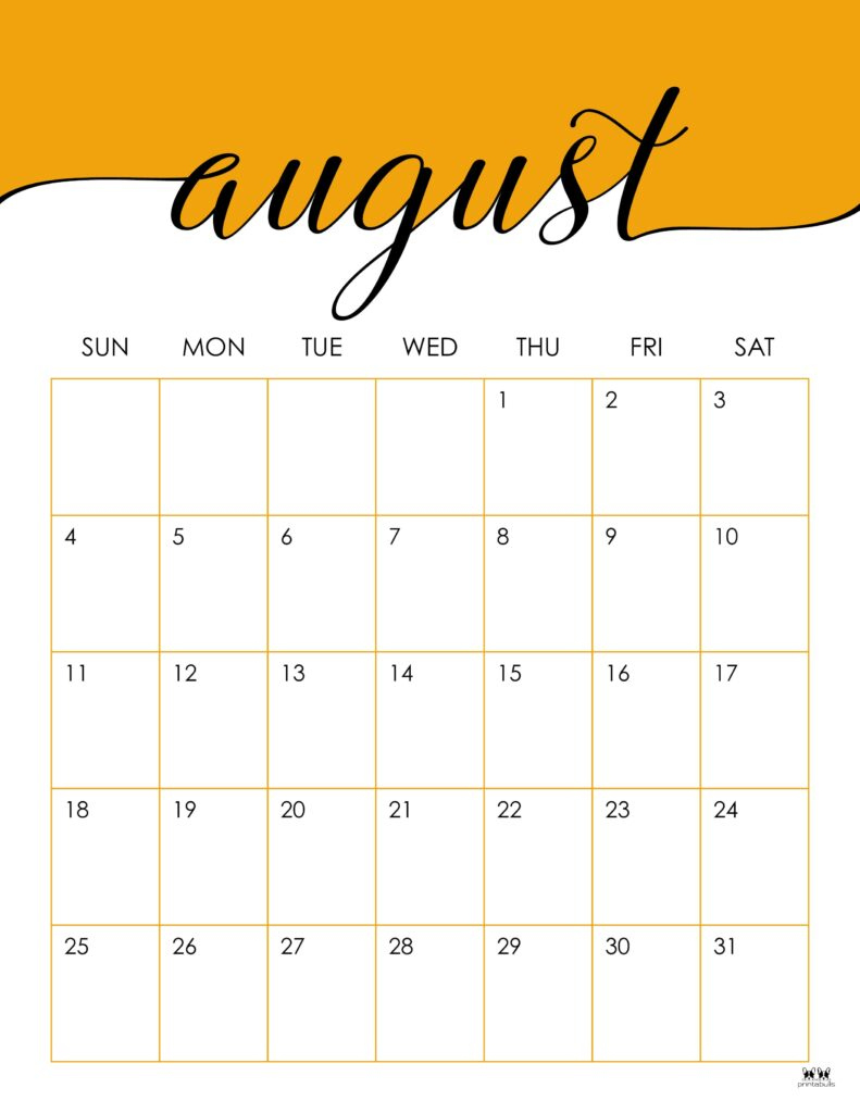 August 2024 Calendars - 50 Free Printables | Printabulls | Calendar 2024