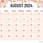 August 2024 Calendars (52 Free Pdf Printables) | August 2024 Calendar Printable Landscape