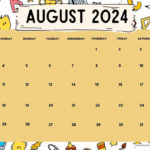 August 2024 Calendars (52 Free Pdf Printables) | August Theme Calendar 2024