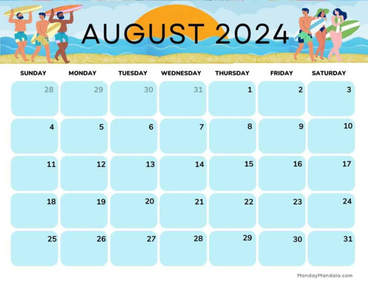 Free August Calendar 2024 | Calendar 2024