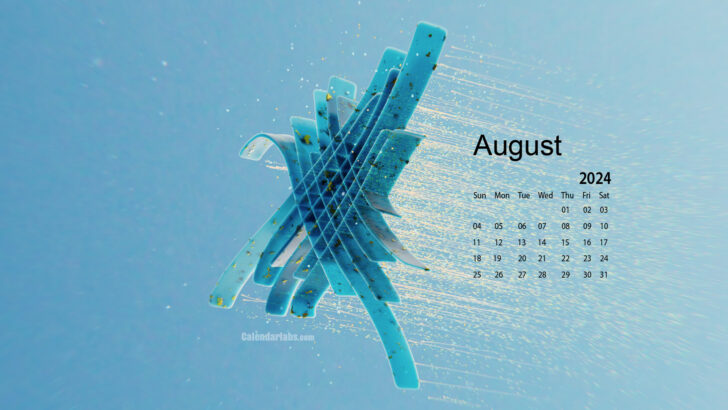 August 2024 Desktop Calendar | Calendar 2024