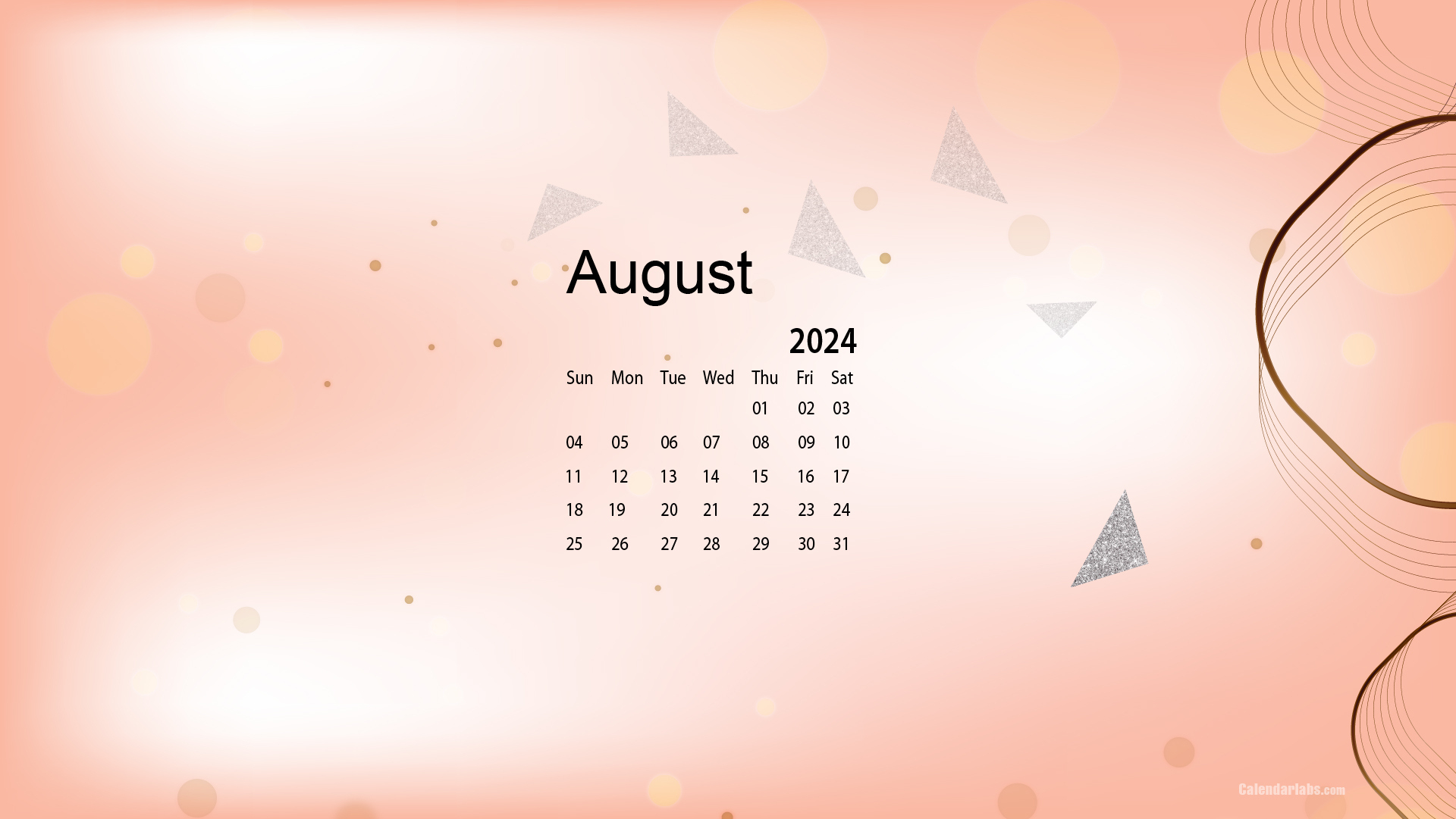 August 2024 Desktop Wallpaper Calendar - Calendarlabs | August 2024 Desktop Calendar