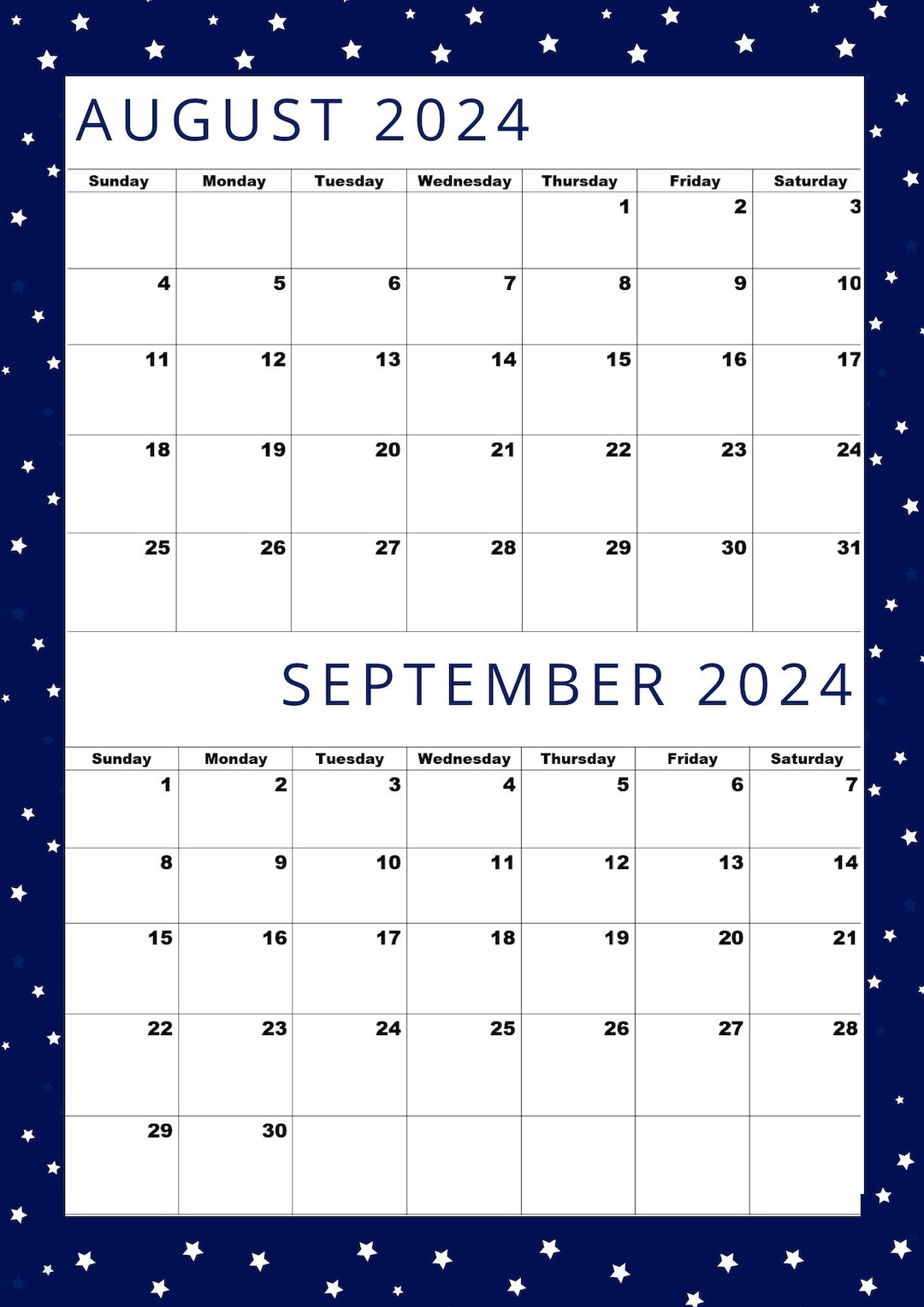 August 2024 Kalender,September 2024 Kalender,August 2024 Sep 2024 | August And September 2024 Printable Calendar