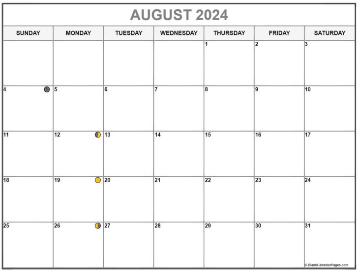 August Calendar Moon 2024 | Calendar 2024