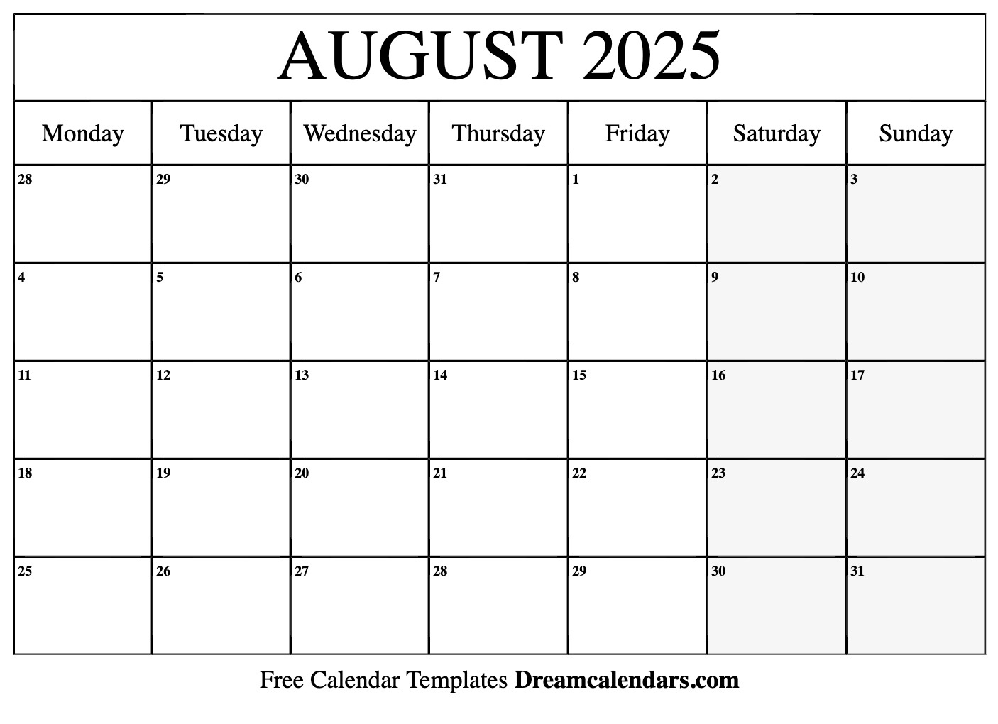 August 2025 Calendar - Free Printable With Holidays And Observances | Calendar 2024