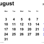 August 2026 Calendar | Templates For Word, Excel And Pdf | August 2026 Calendar