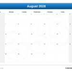 August 2028 Calendar |  Calendar 2024