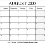 August 2033 Calendar   Free Printable With Holidays And Observances | August 2033 Calendar