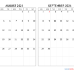 August And September 2024 Calendar | Calendar Quickly | August And September 2024 Calendar