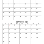 August And September 2024 Calendar | Calendar Quickly |  Calendar 2024