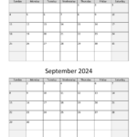 August And September 2024 Calendar | Wikidates | August September 2024 Calendar