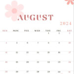 August Calendar 2024, August Calendar, Calendar Background, Study | Aesthetic August Calendar 2024