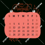 August Calendar Clipart Png, Vector, Psd, And Clipart With |  Calendar 2024