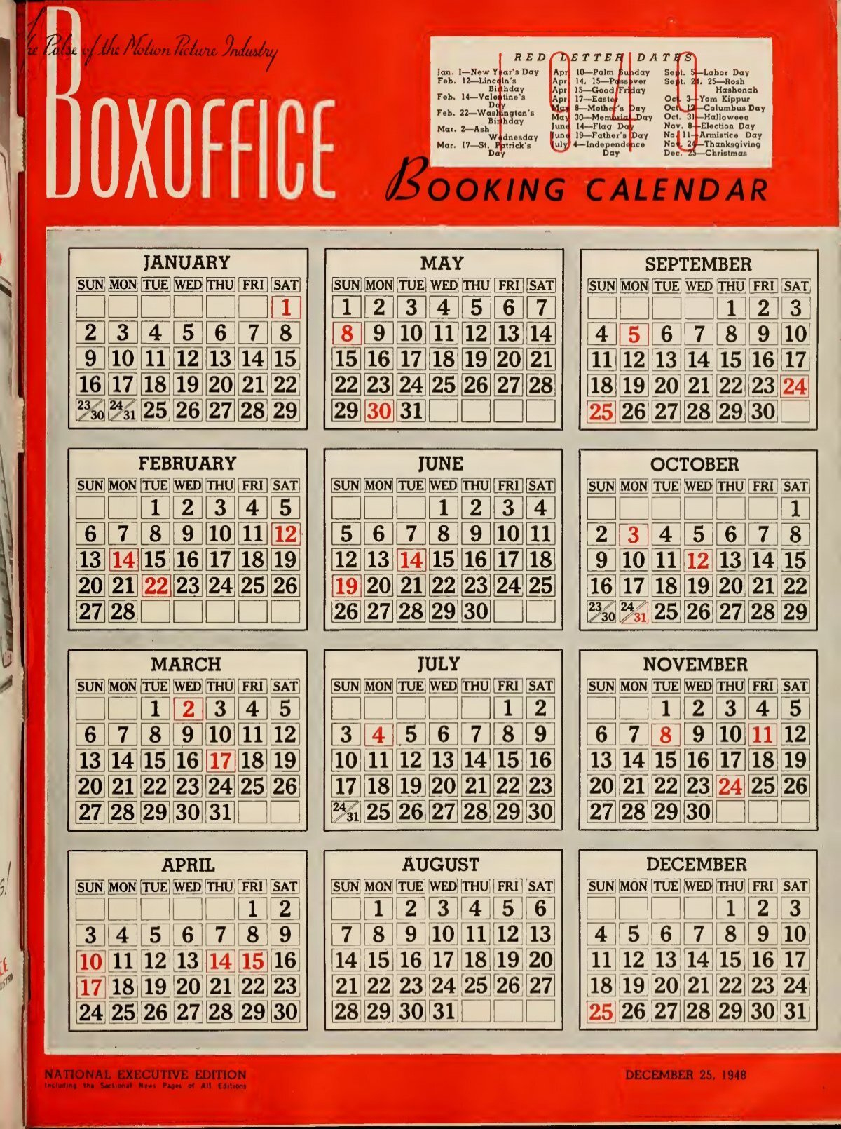 Boxoffice-December.25.1948 | Augusta County Va School Calendar 24-25 Printable