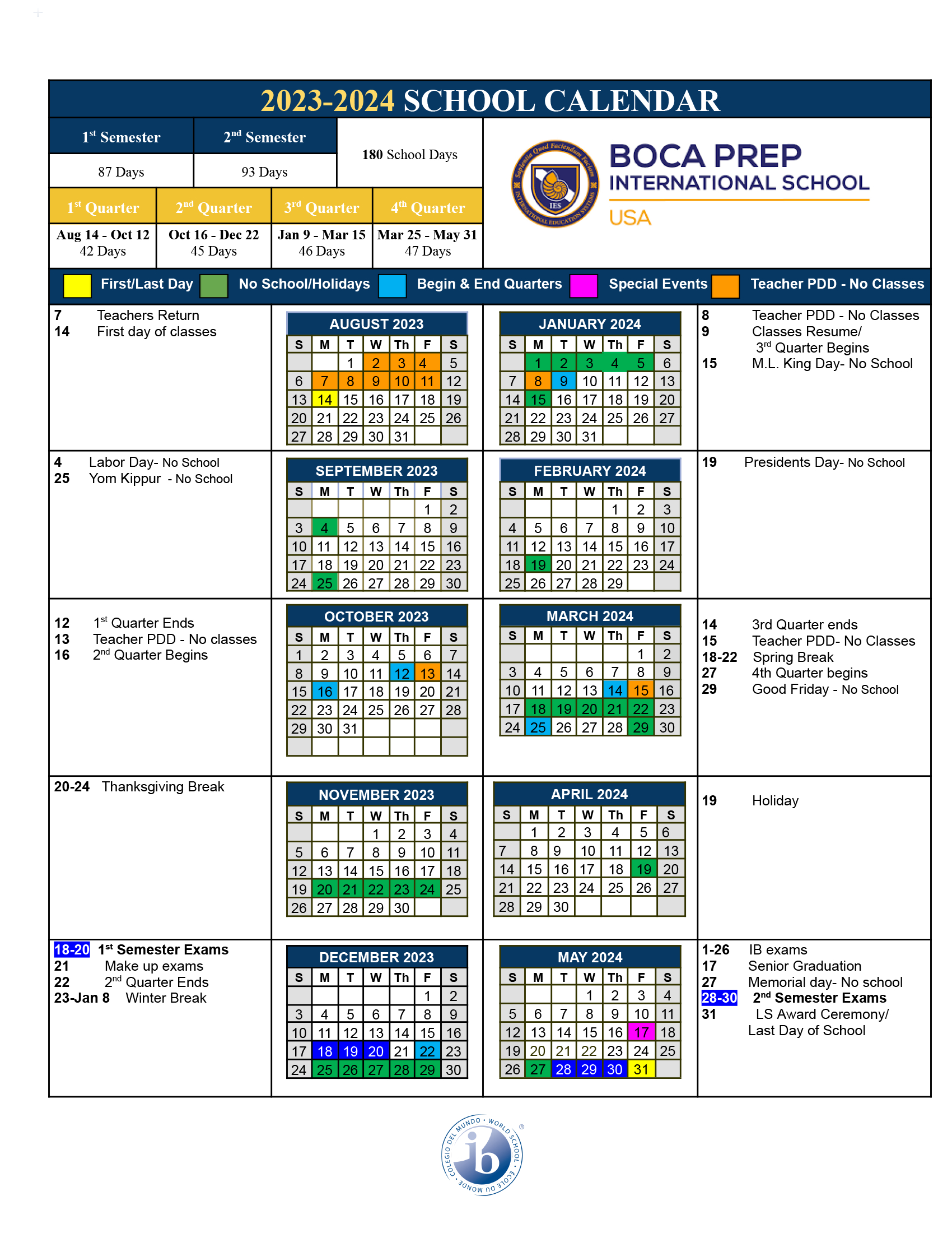 Bpis Calendar - Boca Prep International School | Augusta County Schools Calendar 2024