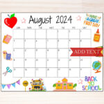 Editable August 2024 Calendar, Printable Calendar 2024, Back To | 123 Calendar August 2024