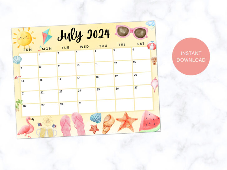 July Calendar 2024 Summer | Calendar 2024