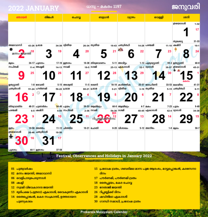 Malayalam Calendar 2024 August | Calendar 2024