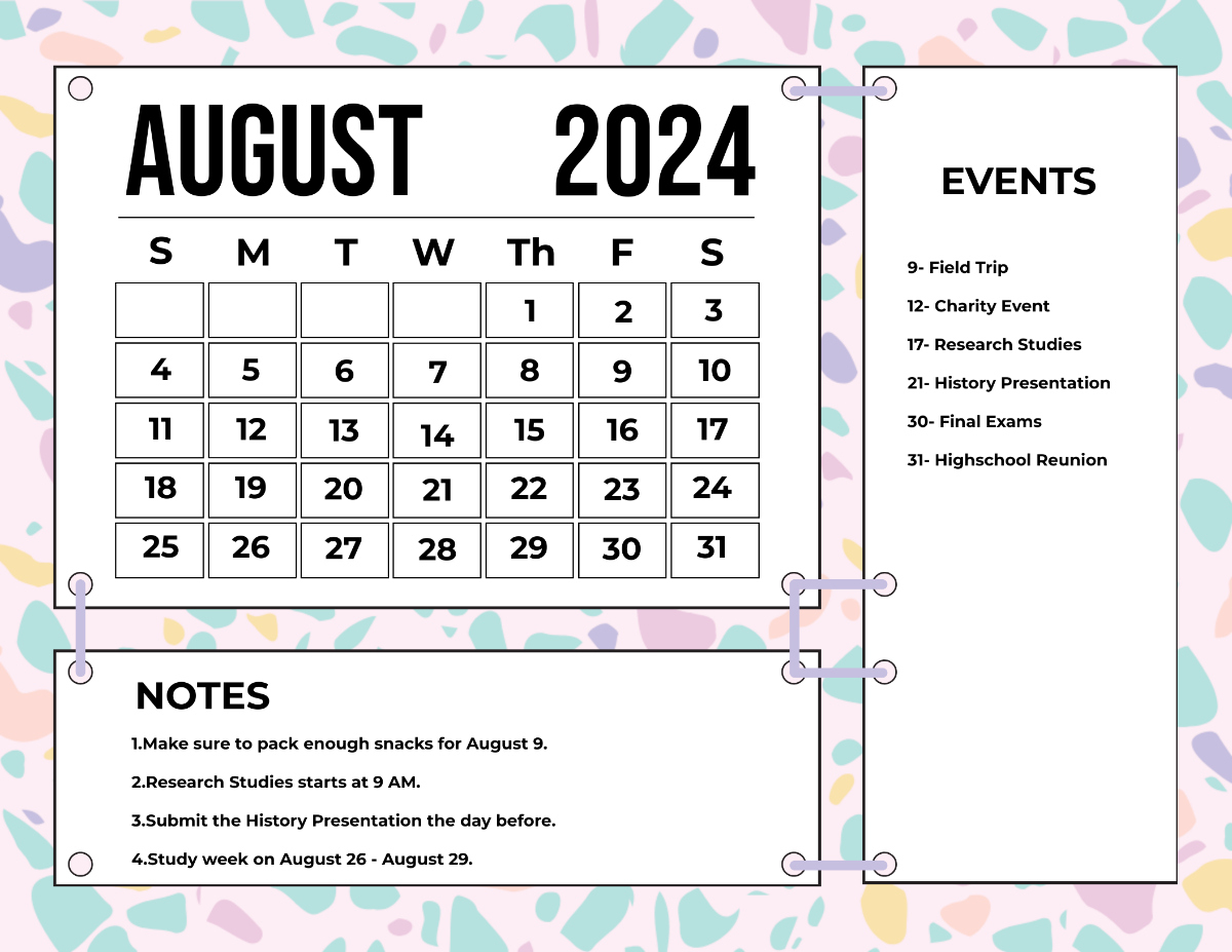 Free August Calendar 2024 Templates &amp;amp; Examples - Edit Online | Show August Calendar 2024