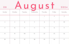 Free Printable August 2024 Calendar Templates | Canva |  Calendar 2024