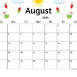 Free Printable & Fillable August Calendar 2024 |  Calendar 2024