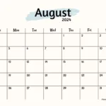 Free Printable & Fillable August Calendar 2024 |  Calendar 2024