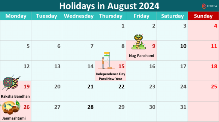 August 2024 Calendar With Holidays | Calendar 2024