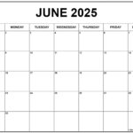 June 2025 Calendar | Free Printable Calendar | Printable Calendar For June And July 2024