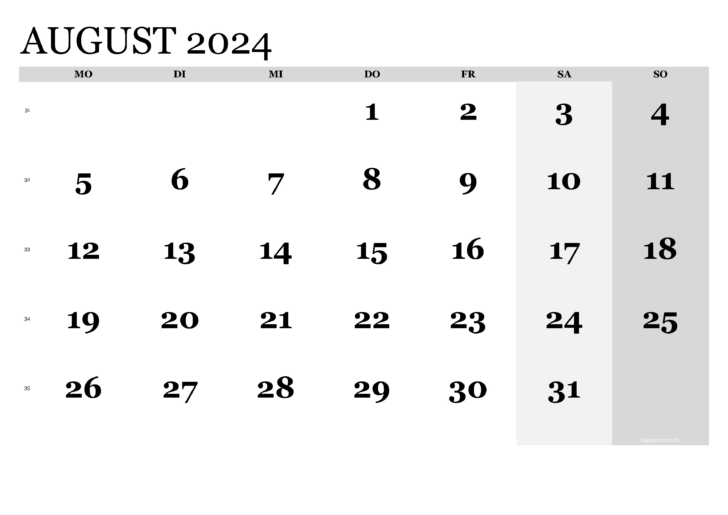 Calender August 2024 | Calendar 2024