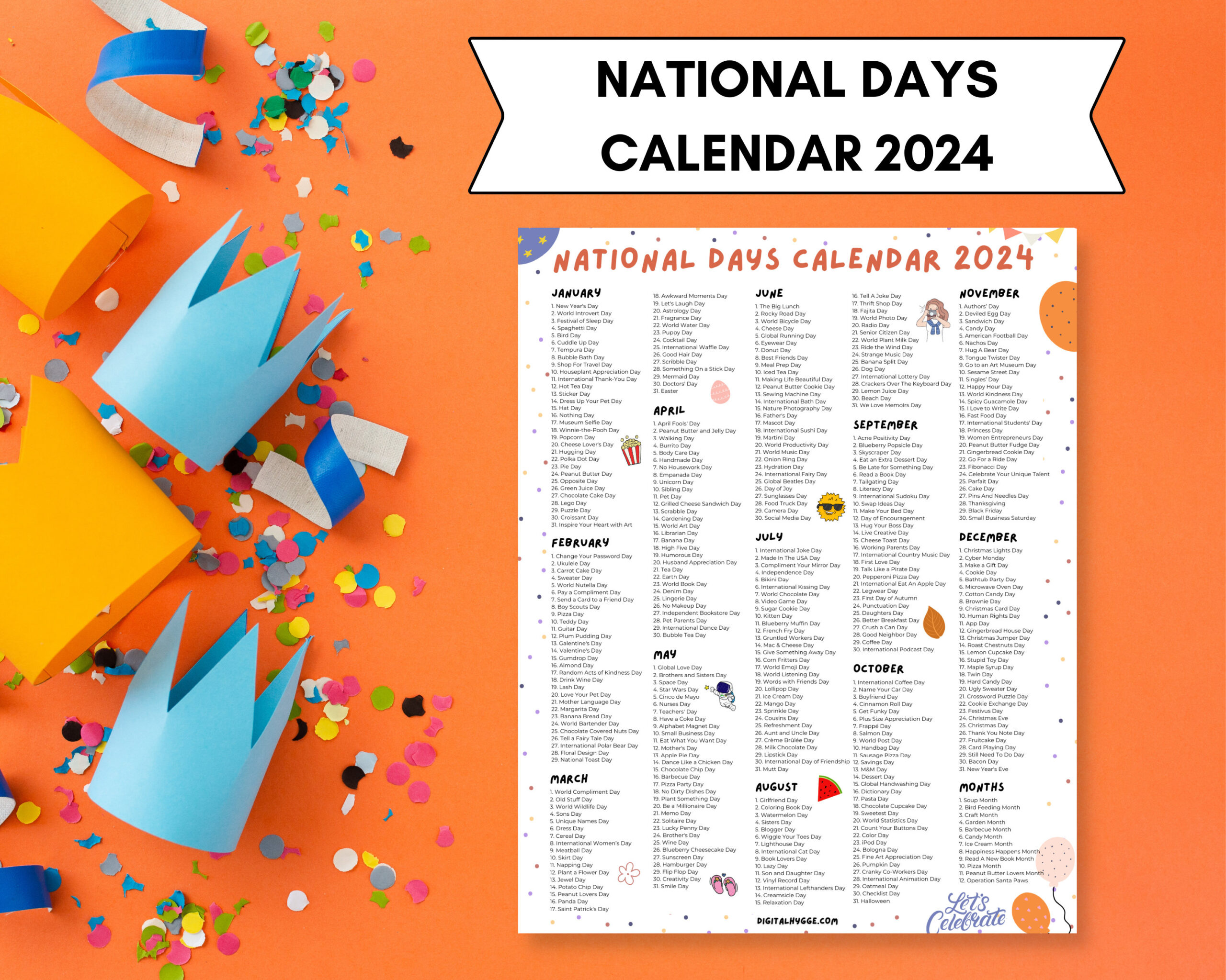 National Days Calendar Printable 2024 National Holidays Calendar | National Day Calendar August 2024 Printable