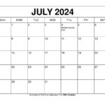 Printable July 2024 Calendar Templates With Holidays |  Calendar 2024