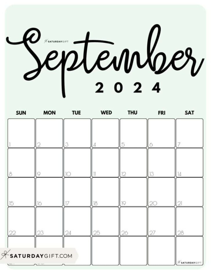 Printable Monthly Calendar August and September 2024 | Calendar 2024