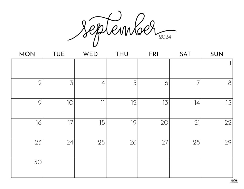 September 2024 Calendars - 50 Free Printables | Printabulls | August September Printable Calendar 2024