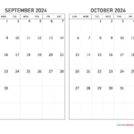 September And October 2024 Calendar | Calendar Quickly | August September October Calendar 2024 Printable