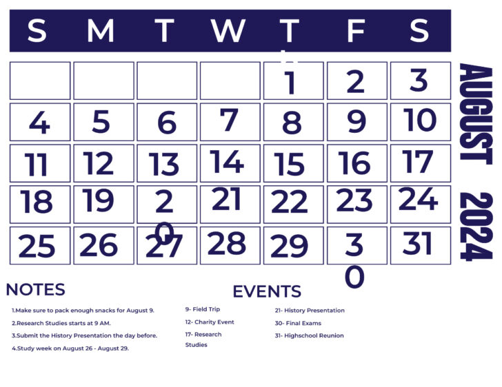 Show August Calendar 2024 | Calendar 2024