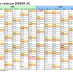 Split Year Calendars 2024/25 Uk (July To June) For Pdf | August 2024   June 2025 Calendar Printable