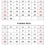 Two Months Calendar 2024 Printable Pdf | Double Month Calendar | August   October 2024 Calendar