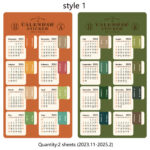 2 Sheets 2024 Calendar Index Stickers Planner Schedule Agenda |  Calendar 2024