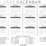 2024 Calendar With Holidays   World Of Printables | September Free Printable Calendar 2024 Mlk Day