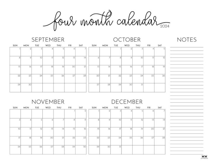 2024 Calendar September October November December | Calendar 2024