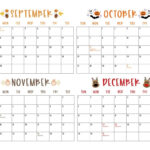 2024 Four Month Calendars   18 Free Printables | Printabulls | Calendar September To December 2024