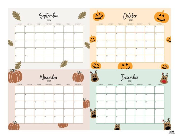 September October and November 2024 Calendar | Calendar 2024