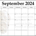 24+ September 2024 Quote Calendars | September 24 Calendar Printable