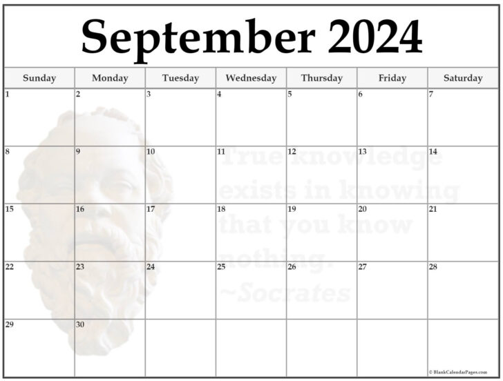 September 24 Printable Calendar | Calendar 2024