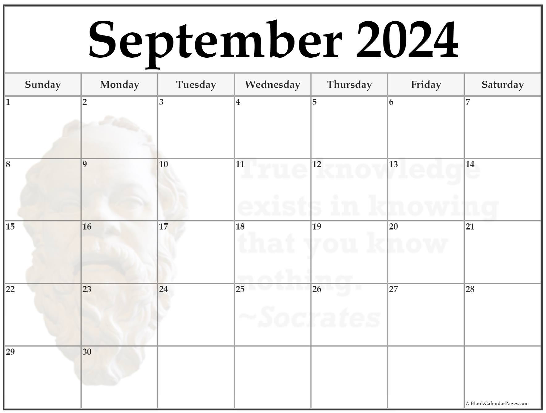 24+ September 2024 Quote Calendars | September 24 Printable Calendar