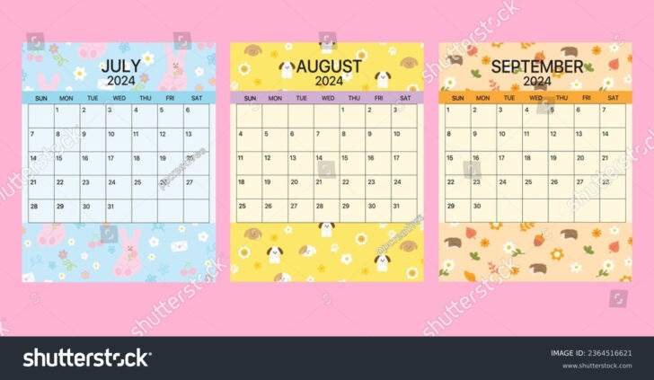 July to September Calendar 2024 | Calendar 2024