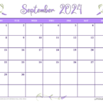 Cute & Fun September 2024 Calendar Printables |  Calendar 2024